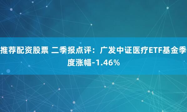 推荐配资股票 二季报点评：广发中证医疗ETF基金季度涨幅-1.46%